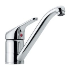 60 rubinetto cucina monocomando finitura bianco