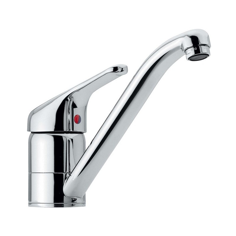 60 rubinetto cucina monocomando finitura bianco