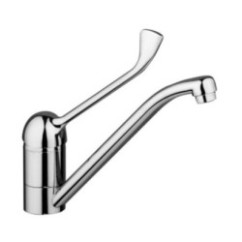 Miscelatore cucina con canna girevole e leva clinica