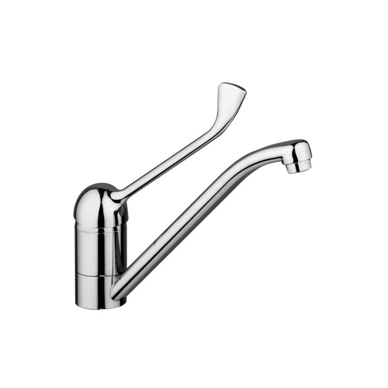 Miscelatore cucina con canna girevole e leva clinica