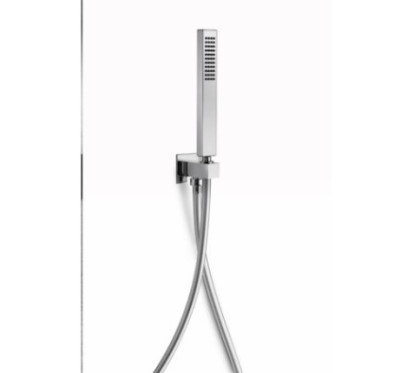 Kit presa acqua quadrata in ottone cromo