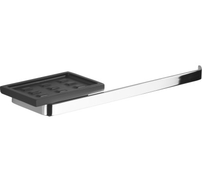 JOLLY porta sapone + porta salviette per bidet finitura vetro bianco