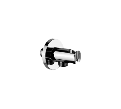 513H Presa ad acqua minimal con supporto fisso in ottone finitura nero mat