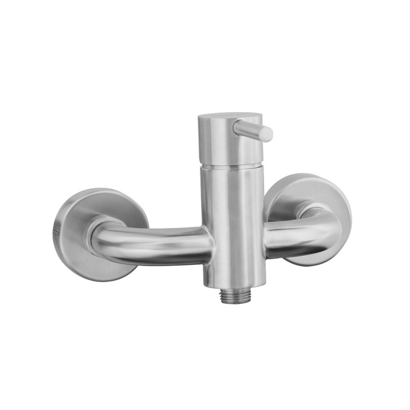 FRIDA Monocomando doccia esterno senza kit doccia in acciaio inox finitura acciaio spazzolato