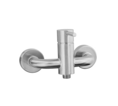 FRIDA Monocomando doccia esterno senza kit doccia in acciaio inox finitura acciaio spazzolato