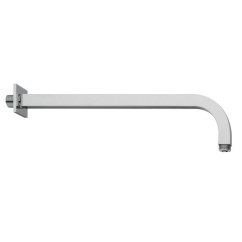 CORNER braccio soffione quadro a parete curvo in ottone