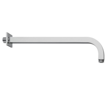 CORNER braccio soffione quadro a parete curvo in ottone