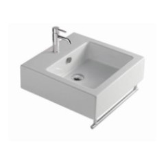 PLUS DESIGN lavabo bacino rettangolare con foro