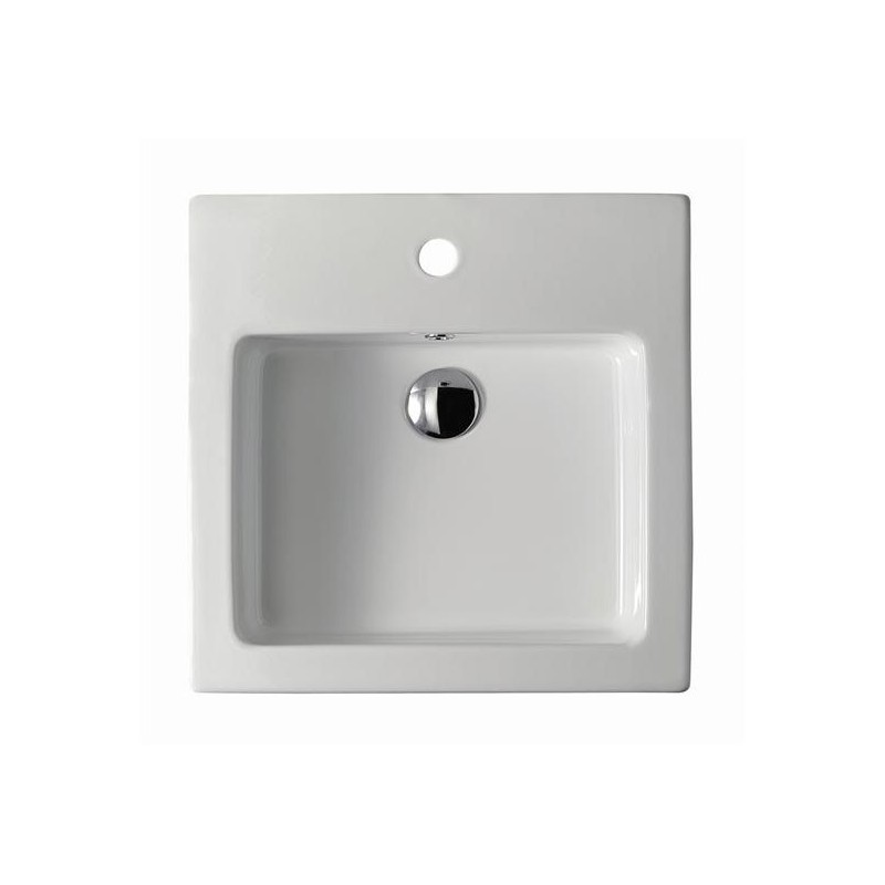 PLUS DESIGN lavabo bacino rettangolare con foro