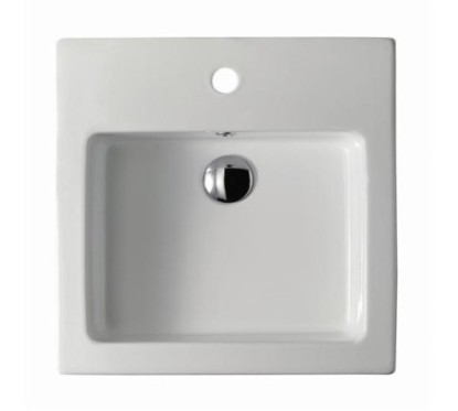 PLUS DESIGN lavabo bacino rettangolare con foro