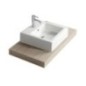 PLUS DESIGN lavabo bacino rettangolare senza foro