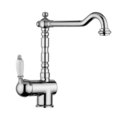 Miscelatore cucina con canna stile tradizionale finitura bronzo