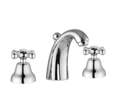 MAREA Batteria lavabo con scarico finitura bronzato