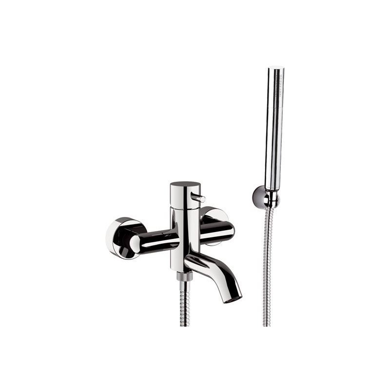 TOKYO Miscelatore vasca esterno con kit doccia e flessibile 150 cm. finitura cromo