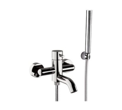 TOKYO Miscelatore vasca esterno con kit doccia e flessibile 150 cm. finitura cromo