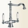 LOTUS Monoforo per lavabo con canna antica finitura cromo