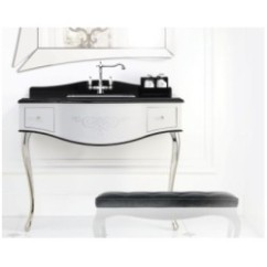 LOTUS Monoforo per lavabo con canna antica finitura cromo