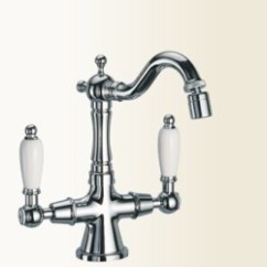 LOTUS Monoforo per bidet con canna antica finitura cromo