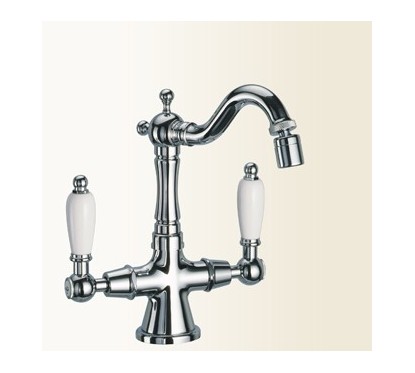 LOTUS Monoforo per bidet con canna antica finitura cromo