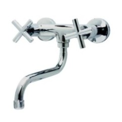 ROAMING  gruppo lavello a parete bocca a S ø 20 finitura cromo