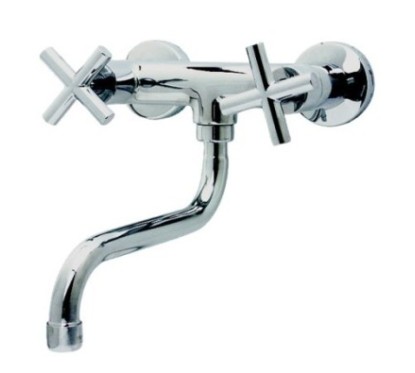 ROAMING  gruppo lavello a parete bocca a S ø 20 finitura cromo