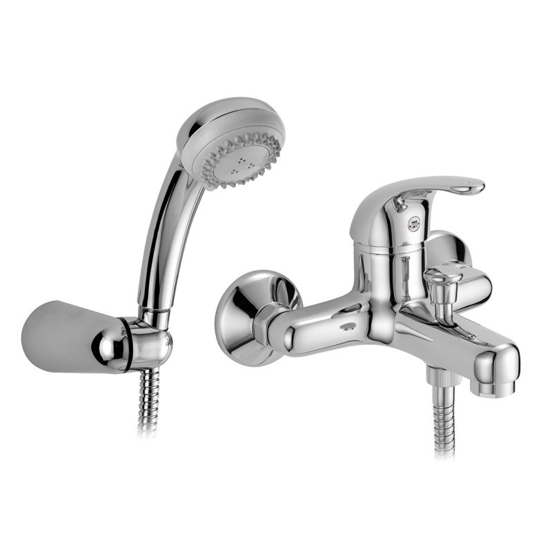 ITALY Monocomando vasca esterno con kit doccia finitura cromo