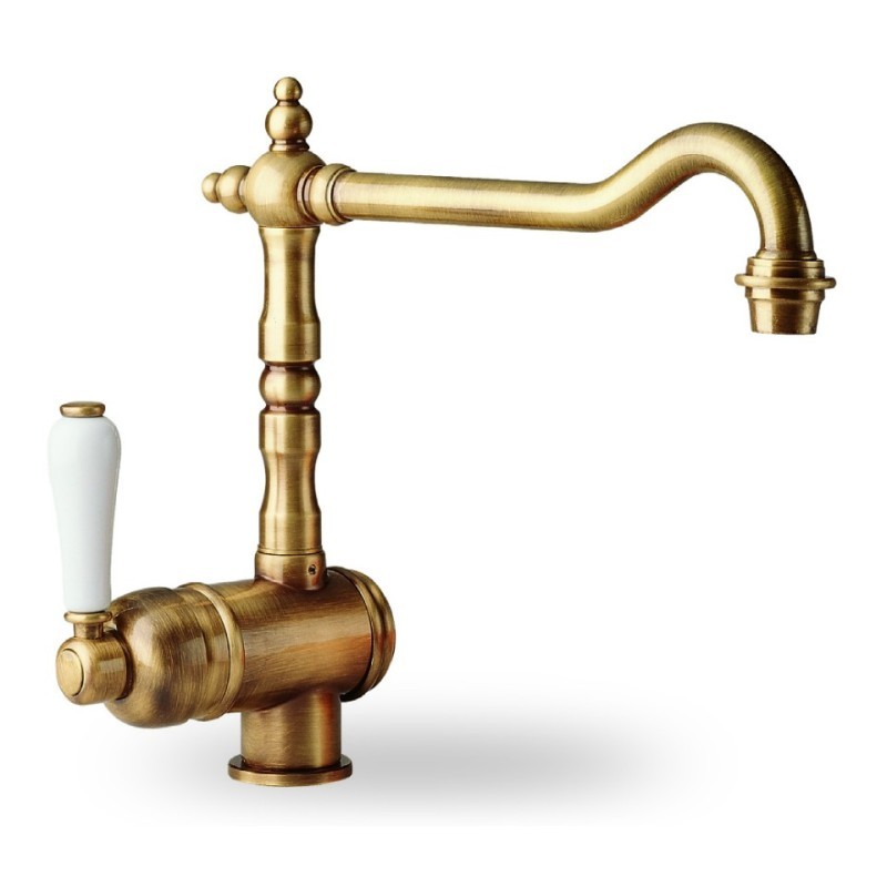 OLDMIX monocomando per lavello retrò finitura cromo