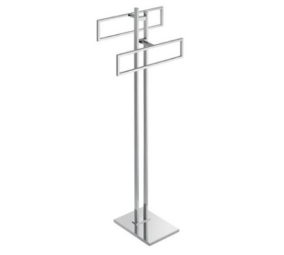 DIVA Piantana in ottone cromato con due portasalviette da cm 30.