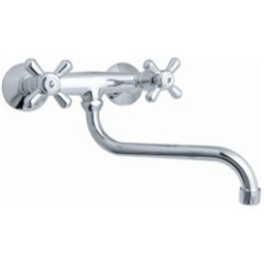 MAYA gruppo lavello canna "S" cm.18 finitura cromo