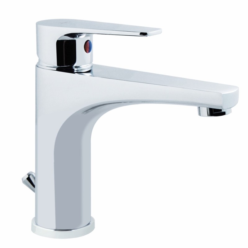 LINE monocomando lavabo alto con scarico finitura cromo