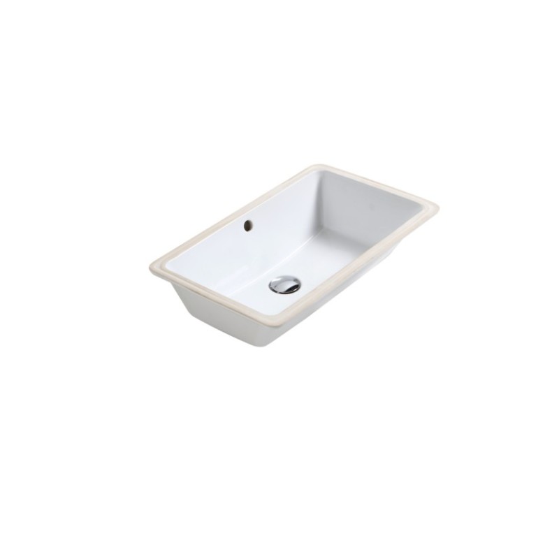 RETTANGOLARE lavabo sottopiano finitura bianco lucido