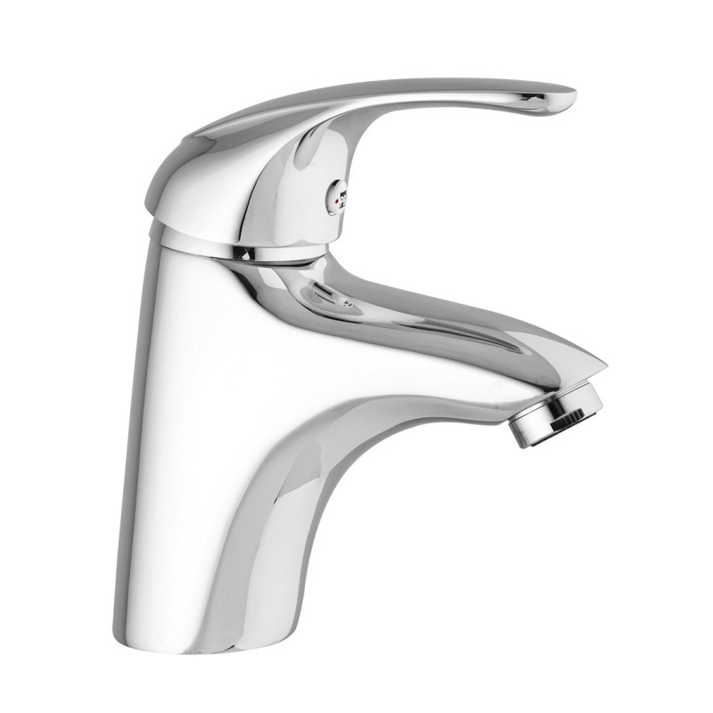 ITALY  Monocomando lavabo con scarico automatico finitura cromo con cartuccia a risparmio d'acqua