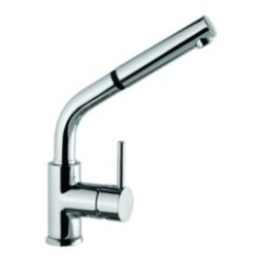 VENMIXEXT miscelatore monocomando con doccia estraibile finitura cromo/ultrametal 44 nero