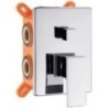 AQUARELAX miscelatore CUBE rubinetto bagno doccia incasso 3 vie monoleva monocomando cromo quadrato tre uscite