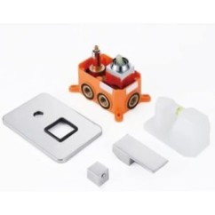 AQUARELAX miscelatore CUBE rubinetto bagno doccia incasso 3 vie monoleva monocomando cromo quadrato tre uscite