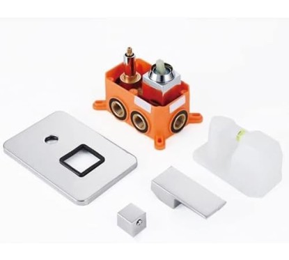 AQUARELAX miscelatore CUBE rubinetto bagno doccia incasso 3 vie monoleva monocomando cromo quadrato tre uscite