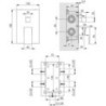 AQUARELAX miscelatore CUBE rubinetto bagno doccia incasso 3 vie monoleva monocomando cromo quadrato tre uscite