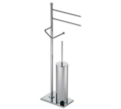 TIFFANY Piantana con elementi mobili -2 p.salviette, p.rotolo e scopino -