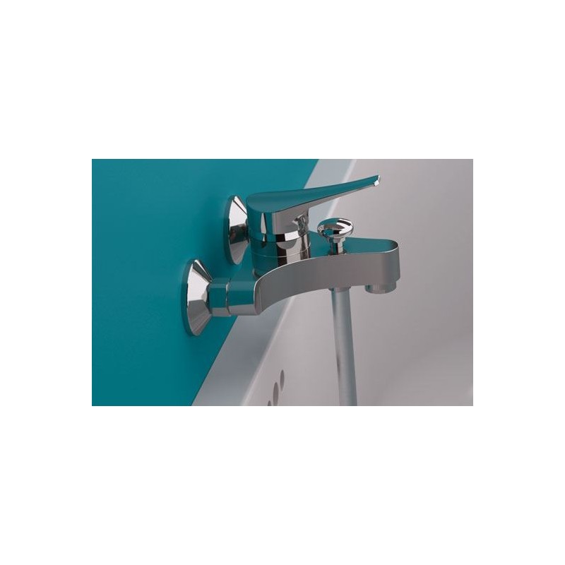 RIO Miscelatore vasca esterno con flessibile cm.150 e doccia duplex finitura cromo