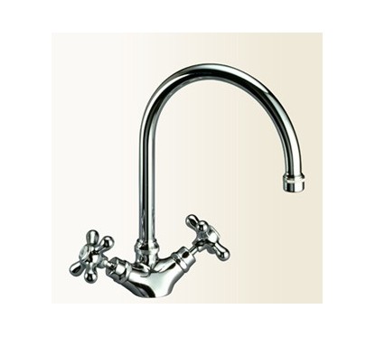 CLASSICI CUCINA Monoforo per lavello finitura cromo