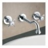 LIVINGSTONE batteria lavabo a parete finitura cromo