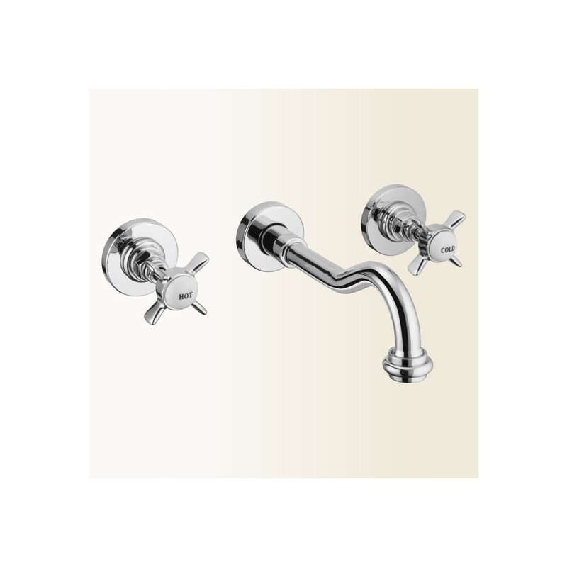 LIVINGSTONE batteria lavabo a parete finitura cromo