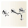 LIVINGSTONE batteria lavabo a parete finitura cromo
