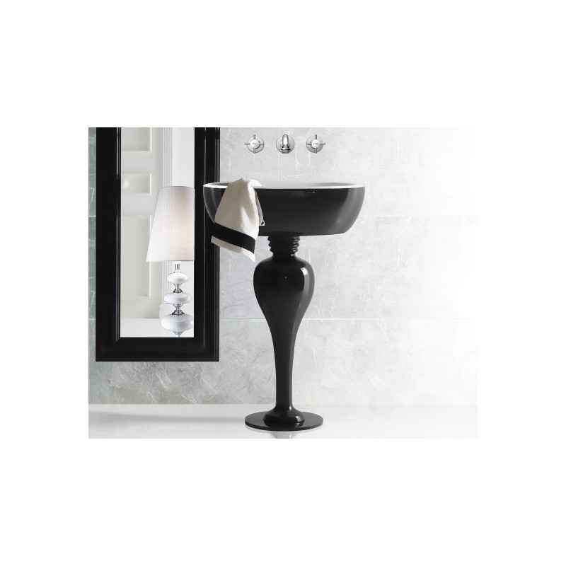 LIVINGSTONE batteria lavabo a parete finitura cromo