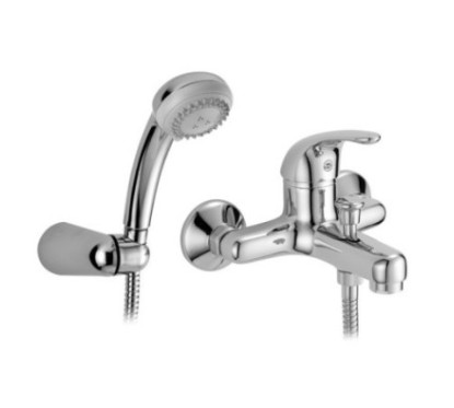 ITALY Monocomando vasca esterno con kit doccia finitura cromo con cartuccia a risparmio d'acqua