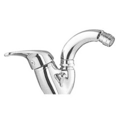 ITALY Monocomando bidet canna alta con scarico automatico finitura cromo con cartuccia a risparmio d'acqua