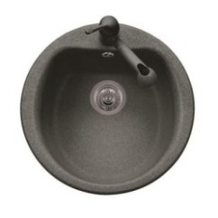 ATLANTIC 51.10 Lavello cucina tondo finitura ultrametal 41 alluminio