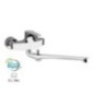 OMEGA ECO Miscelatore lavabo/vasca con canna fusa lunga e con deviatore senza kit doccia finitura cromo