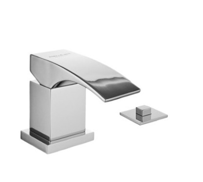 LASER Monocomando bordo vasca con deviatore finitura cromo