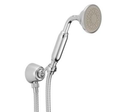 Presa acqua con supporto, flessibile e doccetta anticalcare finitura ramato